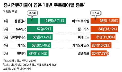 2022 증시 삼성전자 내년엔 좋다전문가가 꼽은 추천종목 톱5 머니투데이