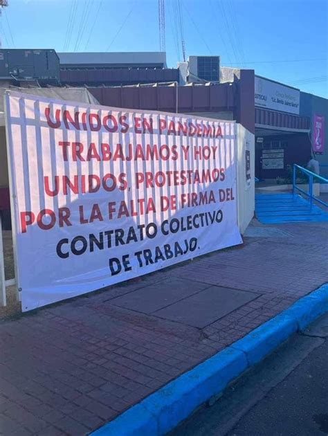 Protesta En Issstecali Mexicali Por Aumento Salarial Pendiente