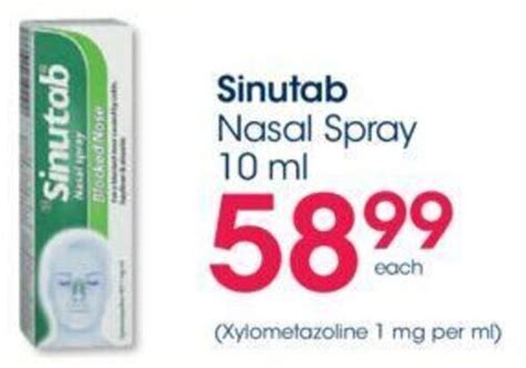 Sinutab Nasal Spray 10ml offer at Clicks