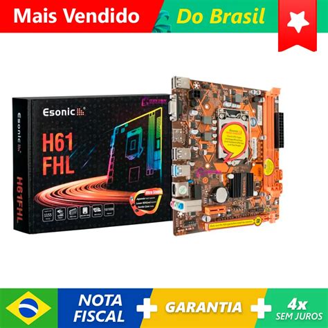 Placa Mãe Esonic Lga 1155 H61 2ª E 3ª Geração Ddr3