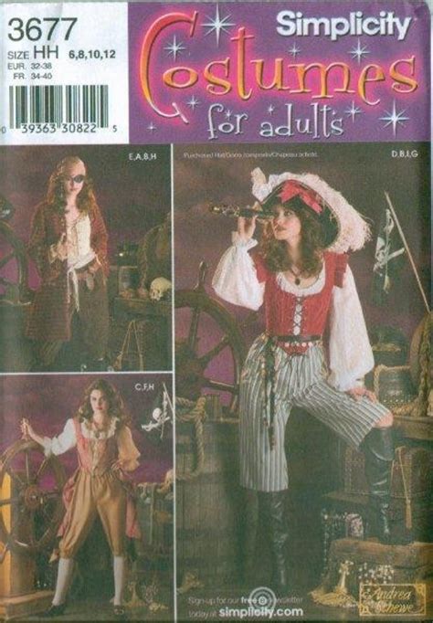 Simplicity Adult Halloween Costume Sewing Pattern Misses Men Ladies Ebay