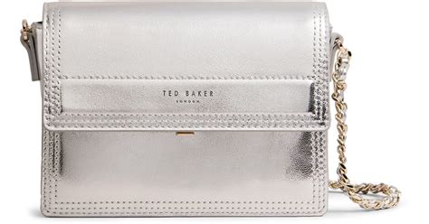 Ted Baker Libbe Leather Crossbody Bag In Gray Lyst