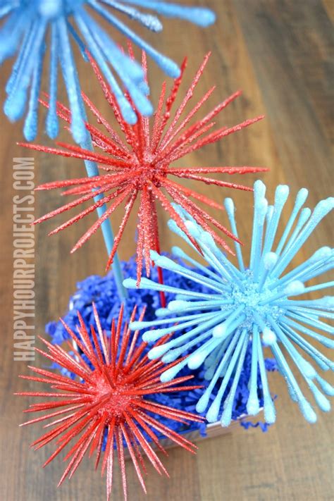 Faux Fireworks Patriotic Centerpiece Happy Hour Projects