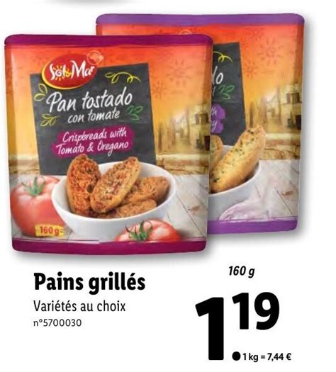 Promo Pains Grill S Chez Lidl