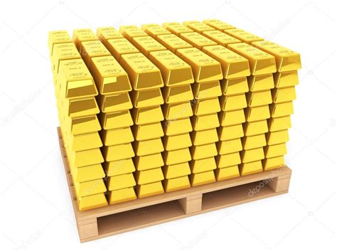 Gold Bars with pallet — Stock Photo © doomu #19459139