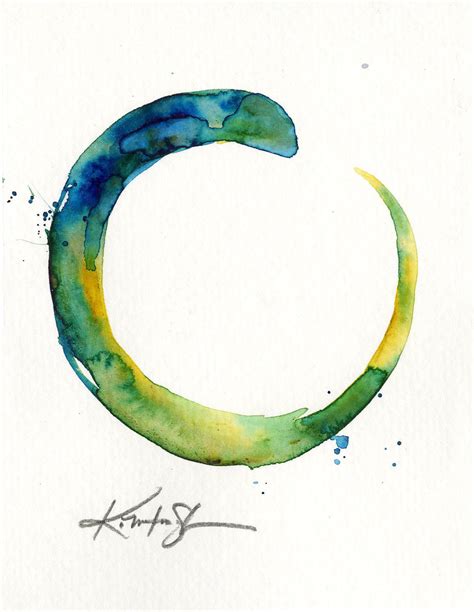 The Enso Of Zen No17 Original Contemporary Modern Zen Watercolor