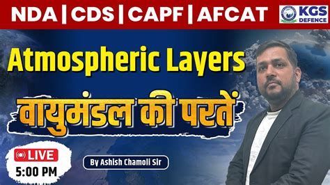 NDA CDS AFCAT CAPF Geography Atmospheric Layers वयमडल क परत