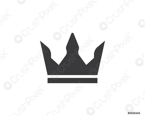 Royal Crown Logo Icon Vector Illustration Stock Vector 3950445