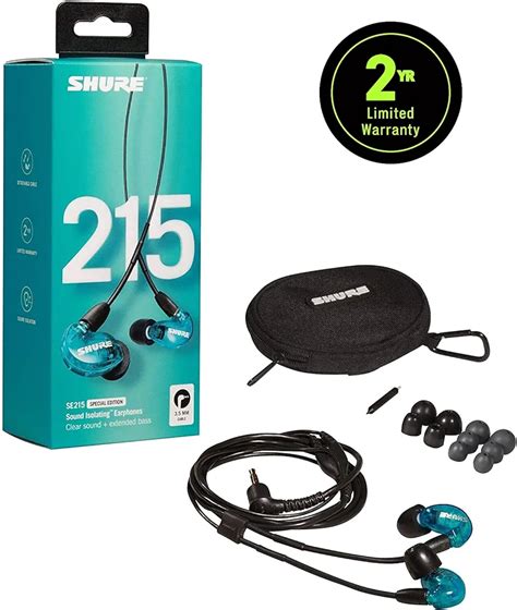 Shure Se215 Pro Wired Earbuds Professional Sound Isolating Earphones Clear Sound And Deep Bass