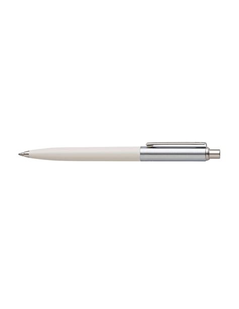 Sheaffer Sentinel Brushed Chrome Cap Ballpoint Pen White Exclusive Pen