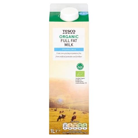 Tesco Fresh Organic Milk 1l Tesco Groceries