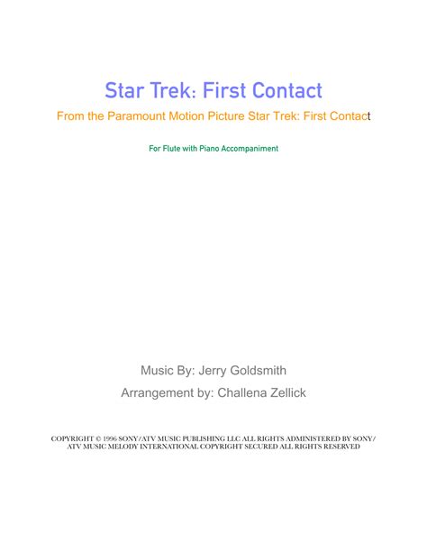 Star Trekr First Contact Arr Challena Zellick By Jerry Goldsmith