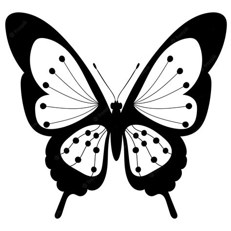 Premium Vector Butterfly Black And White Silhouette