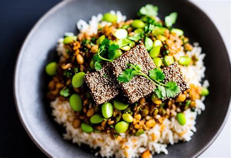 Asian Inspired Vegan Recipe Sesame Crusted Tofu And Stir Fried Pak