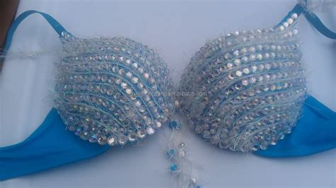 Tribal Belly Dance Beaded Sequin Bra Women Bra Top Festival Glitter