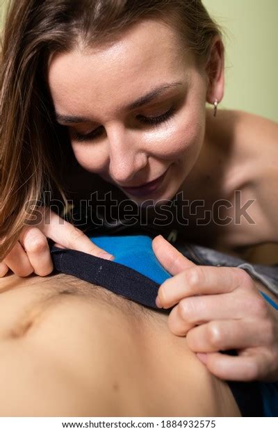 Naked Girl Takes Off Panties Man Stock Photo Shutterstock