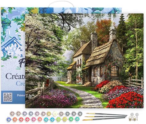 Figured Art Paint By Numbers For Adults With Frame Countryside