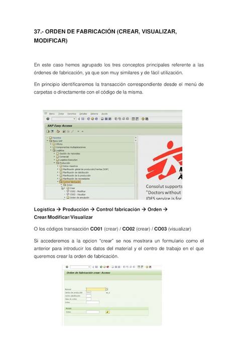 PDF 37 orden de fabricación crear visualizar modificar DOKUMEN