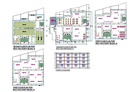 Factory Machinery Layout Plan With As Building Drawing For Auto Cad