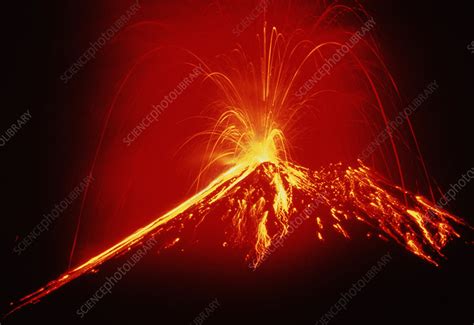 Eruption of volcano Arenal - Stock Image - E380/0205 - Science Photo ...