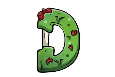 Zombie Alphabet D Letters Illustration Graphic By Ernamastudio