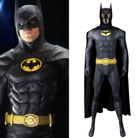 The Flash Batman Bruce Wayne Costume Cosplay Michael Keaton Bodysuit