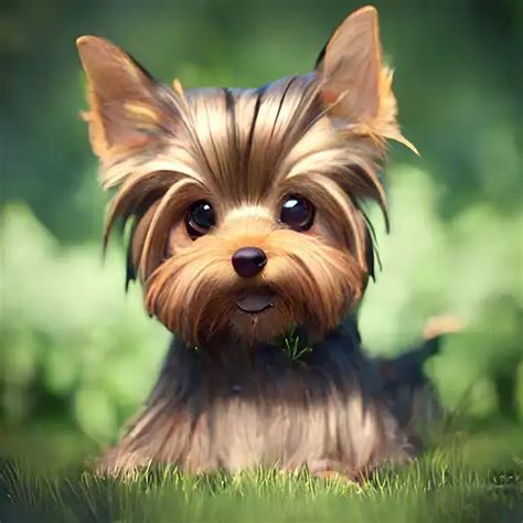 Cute Yorkshire Terrier In The Midjourney