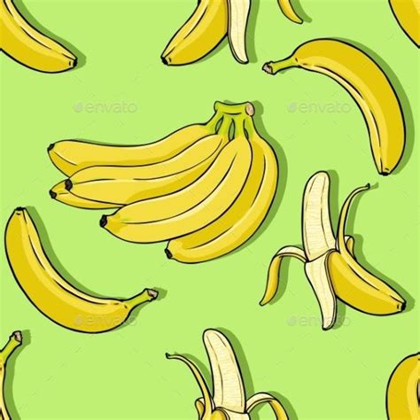 Vector Cartoon Banana Background | Cartoon banana, Banana, Cartoon