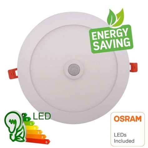 Placa LED Circular 20W Con Detector De Movimiento CCT OSRAM CHIP