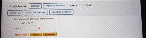 Solved Points Details Previous Answers Larcalc Chegg