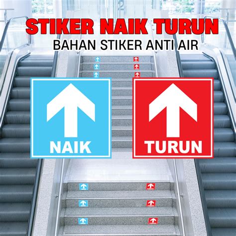 Jual Stiker Naik Turun Tangga Sticker Tangga Rumah Stiker Sign Panah