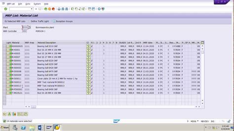 Sap Mm Mrpplanning Run Part 4 Section D Planning Evaluation Youtube