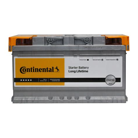 Autobatterie Continental 12V 85Ah 760A Starterbatterie Wartungsfrei