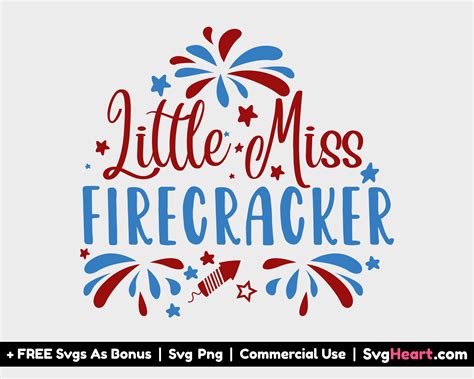 Little Miss Firecracker Svg Files For Cricut 4th Of July Svg Etsy