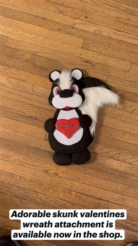 Adorable Skunk Valentines Wreath Attachment Is Available Now In The