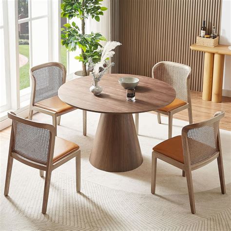 Amazon Lyuhome Round Wood Dining Table For Living Room