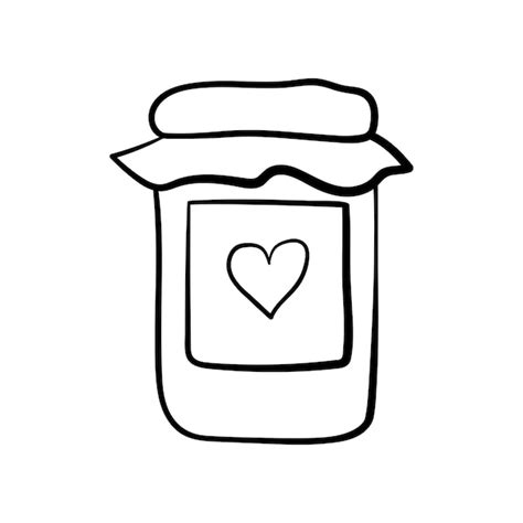 Premium Vector Hand Drawn Mason Jar Sketch Jar With Lid Label Vector