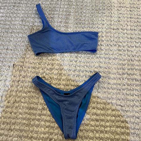 Super Cute Triangl Bikini Ocean Blue With One Depop