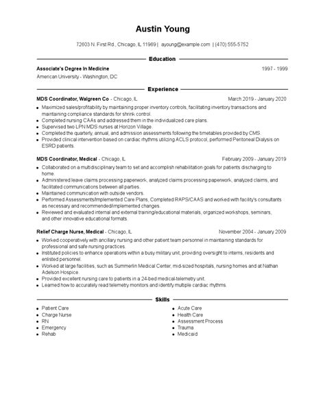 Mds Coordinator Resume Examples And Tips Zippia