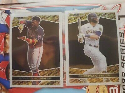 Ronald Acuna Jr Christian Yelich Topps Chrome Update Black Gold