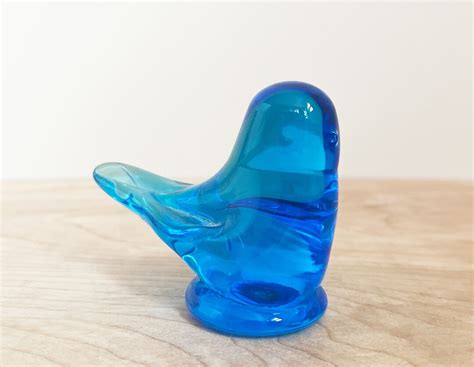 Terra Studios Blown Glass Bluebird Of Happiness Signed By Artist