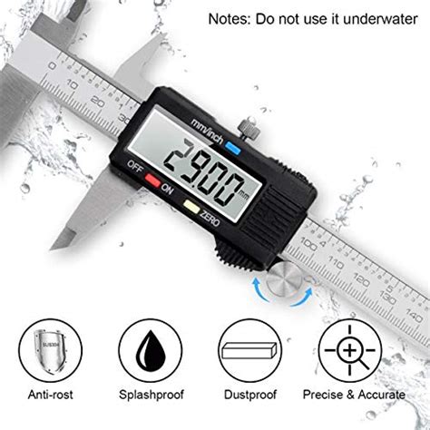 Caliper Measuring Tool Qfun Vernier Digital Caliper Stainless Steel