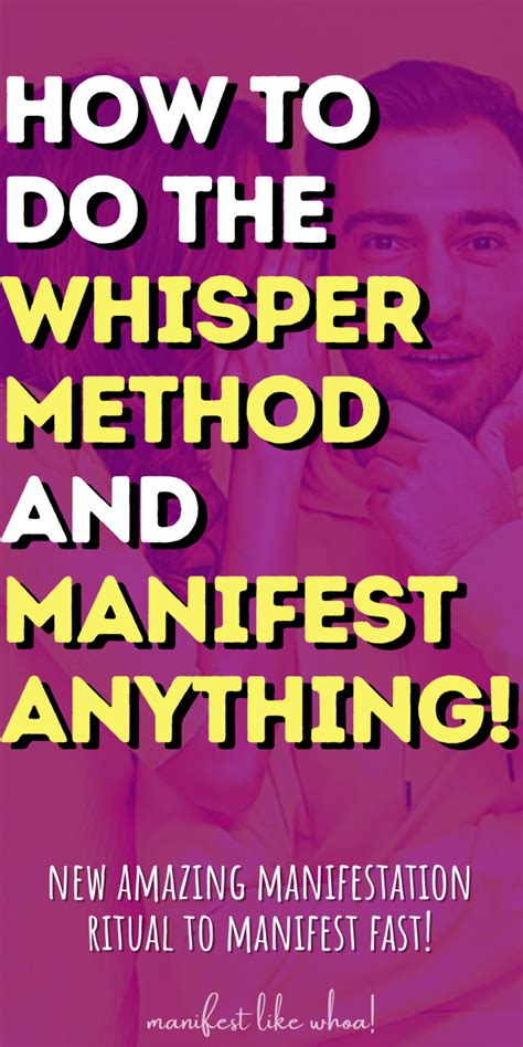 How To Do The Whisper Manifestation Method Steps Manifest Like Whoa