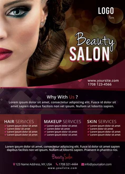 Download the Free Beauty Salon Flyer Template for Photoshop