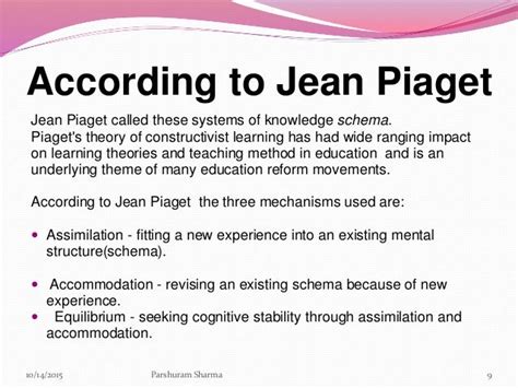 Jean Piaget Constructivism