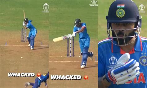 Cwc Watch Virat Kohlis Stoked Reaction After Shubman Gills