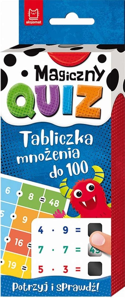 Magiczny Quiz Tabliczka Mno Enia Do Ksi Ka Ksi Garnia