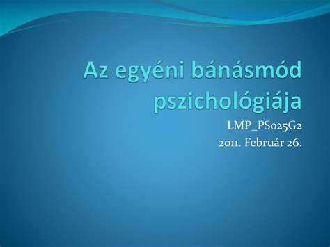 Ppt Az Egy Ni B N Sm D Pszichol Gi Ja Powerpoint Presentation Free