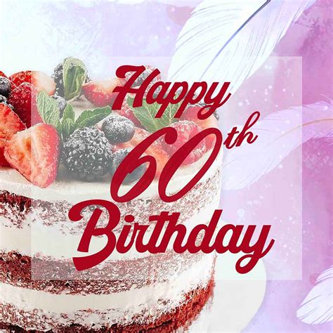 60th Birthday Strawberry Cake Send A Charity Card Birthday Anniversary Thank You Farewell