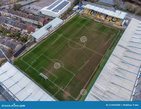 Mansfield Town Football Club One Call Stadium From The Air Drone ...